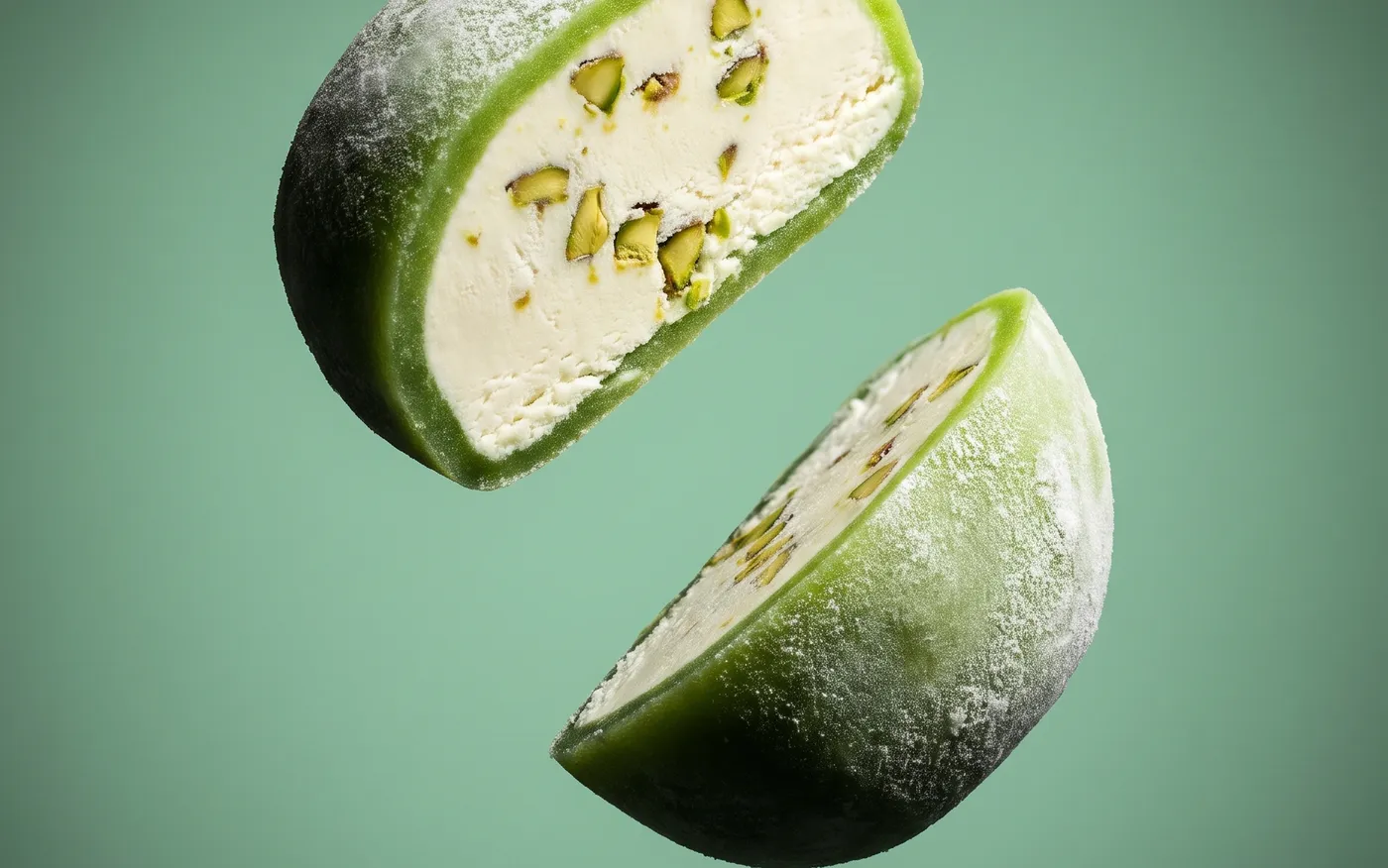 Arabian mochi, two halves