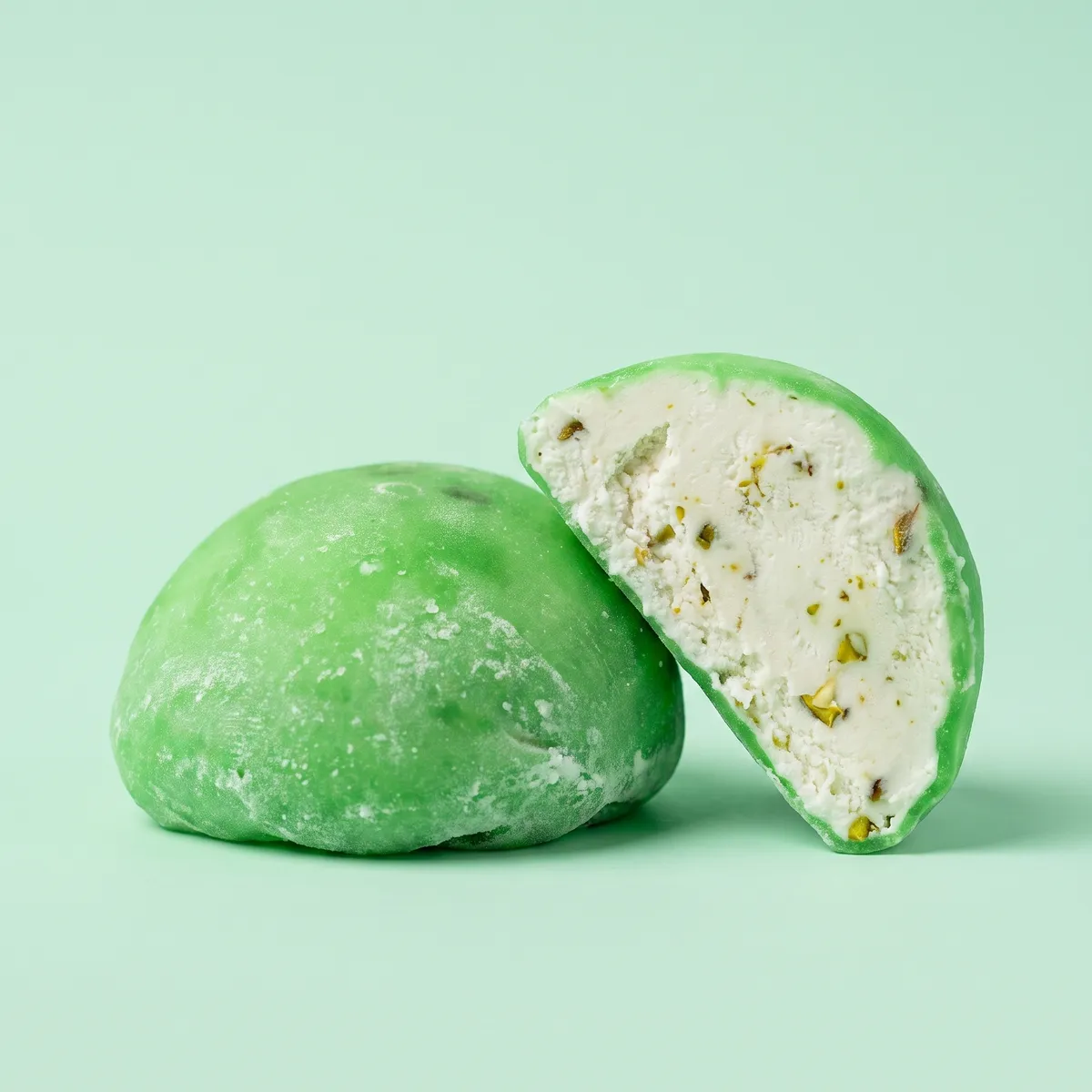 Arabian mochi, whole and cut open